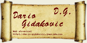 Dario Gidaković vizit kartica